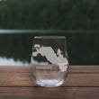 Load image into Gallery viewer, Wawasee Lake (IN) Map Engraved Glasses
