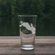 Load image into Gallery viewer, Wawasee Lake (IN) Map Engraved Glasses
