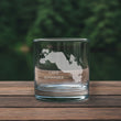 Load image into Gallery viewer, Wawasee Lake (IN) Map Engraved Glasses
