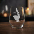 Load image into Gallery viewer, Lake Crowley California Map Laser Engraved Glasses
