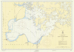 Lake of the Woods Map 1955 - Nautical Chart Print - Paper | Canvas | Metal