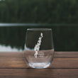 Load image into Gallery viewer, Little Sebago Lake Maine Map Laser Engraved Glasses
