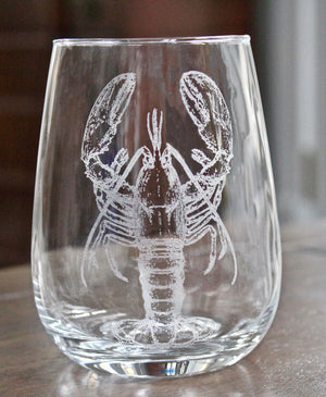 Lobster Engraved Glasses