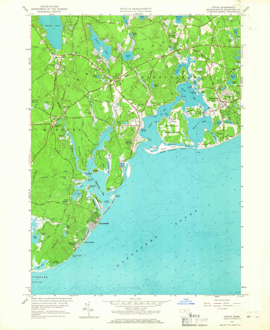 Cotuit (MA) Map - 1961