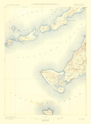 Aquinnah (Gay Head) Martha's Vineyard Map - 1887