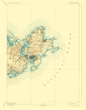 Gloucester and Rockport Map - 1893