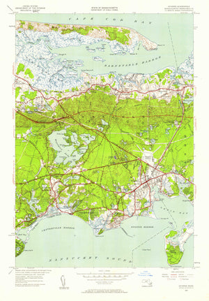 Hyannis Harbor Map - 1950