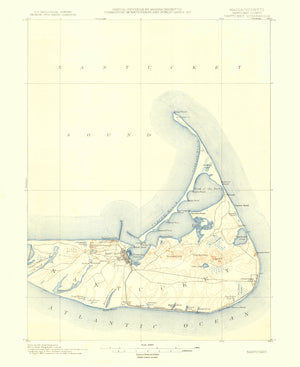 Nantucket Island Map - 1887