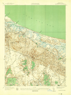 Sandwich, Cape Cod Topographic Map - 1939