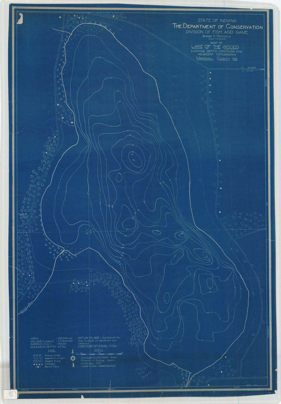 Lake of the Woods - Marshall County (IN) Map