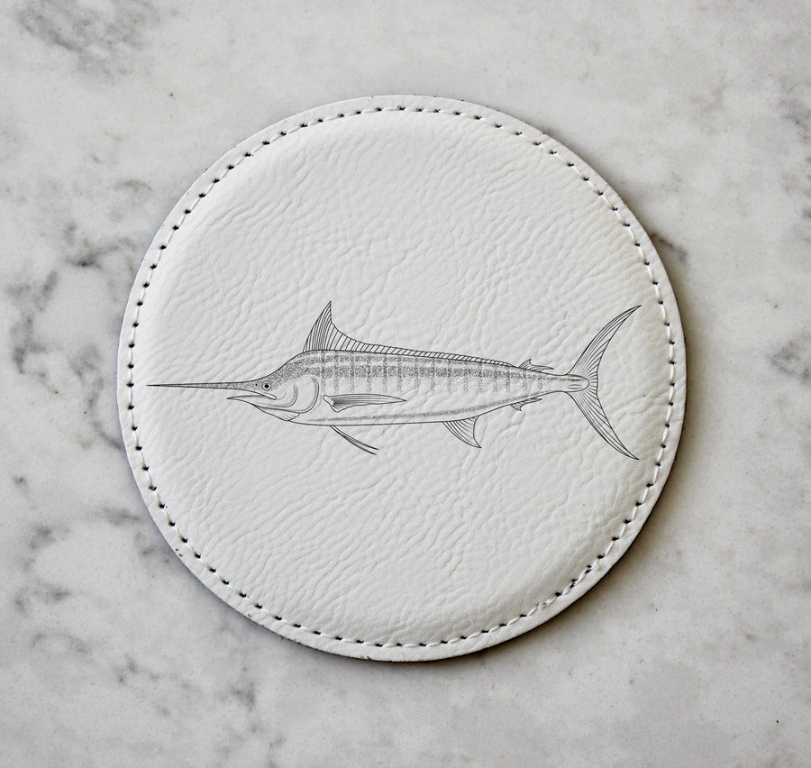 Marlin Coaster Set (Slate or Leatherette)