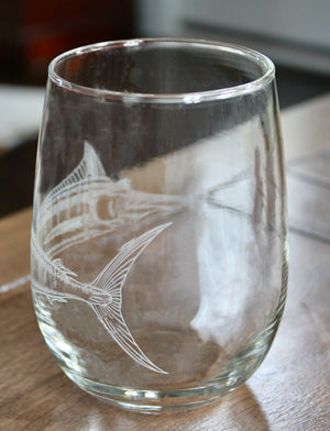 Marlin Engraved Glasses