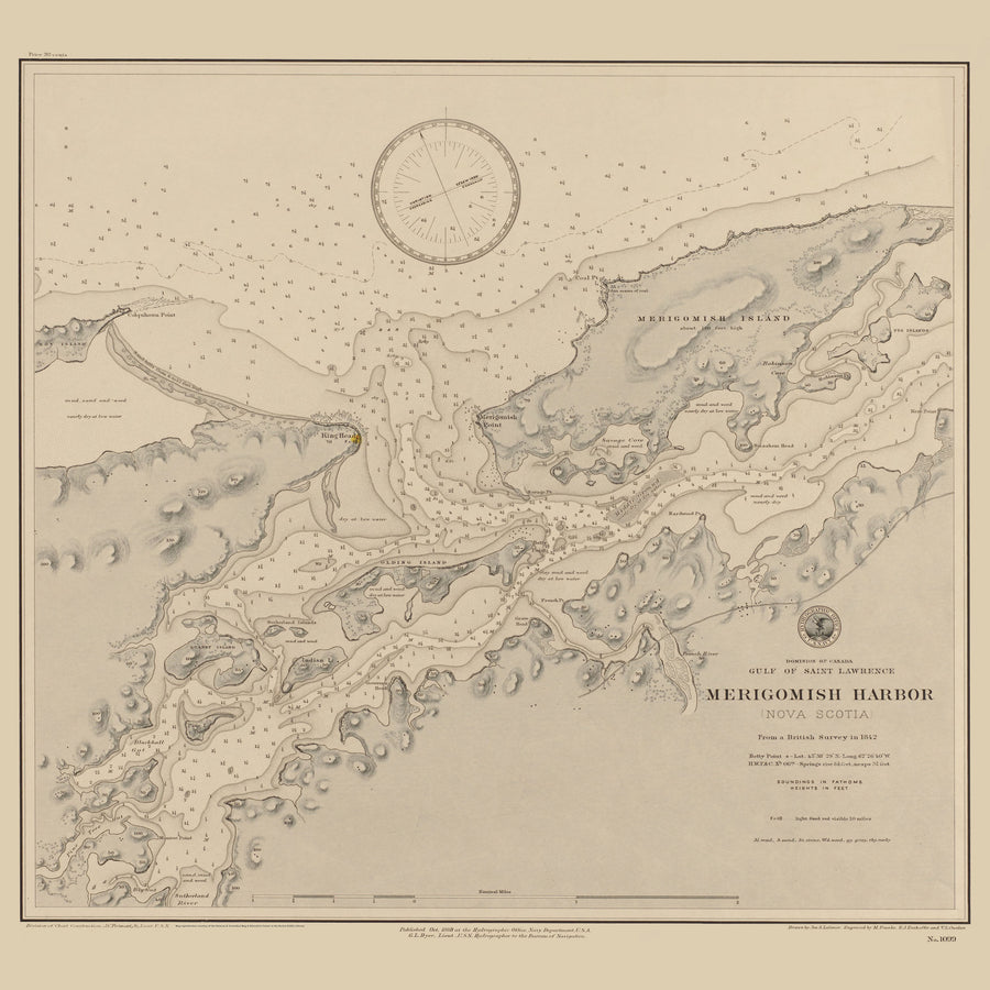 Merigomish Harbor - Nova Scotia Map - 1842