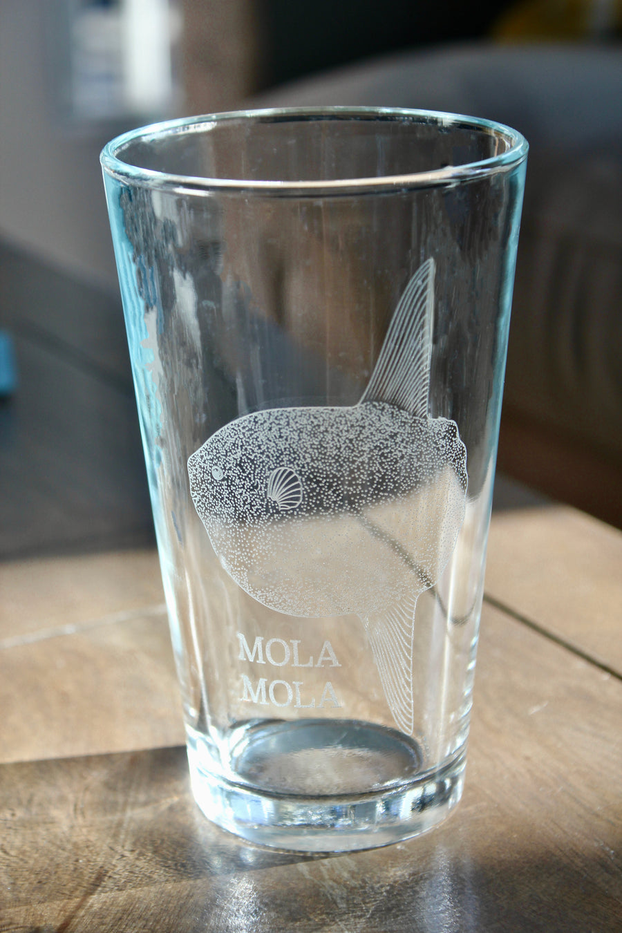Mola Mola - Ocean Sunfish  - Engraved Glasses