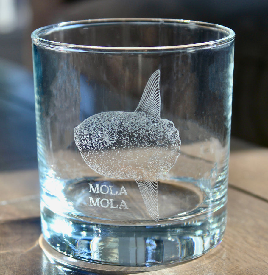 Mola Mola - Ocean Sunfish  - Engraved Glasses