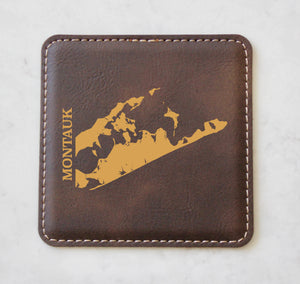 Montauk Coaster Set (Slate or Leatherette)