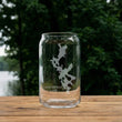 Load image into Gallery viewer, Moosehead Lake Map Engraved Glasses
