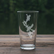 Load image into Gallery viewer, Moosehead Lake Map Engraved Glasses
