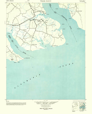 Wade Point, North Carolina Map - 1948