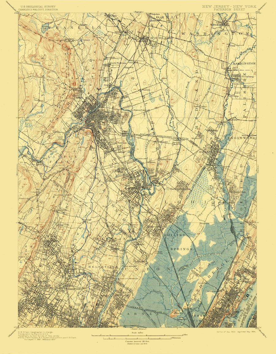 Paterson, New Jersey Map - 1903