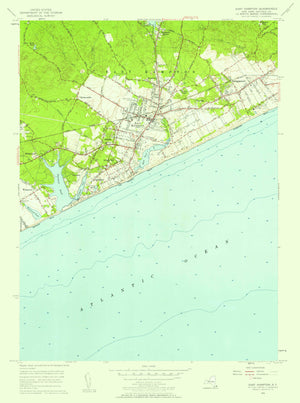 East Hampton (NY) Map - 1956