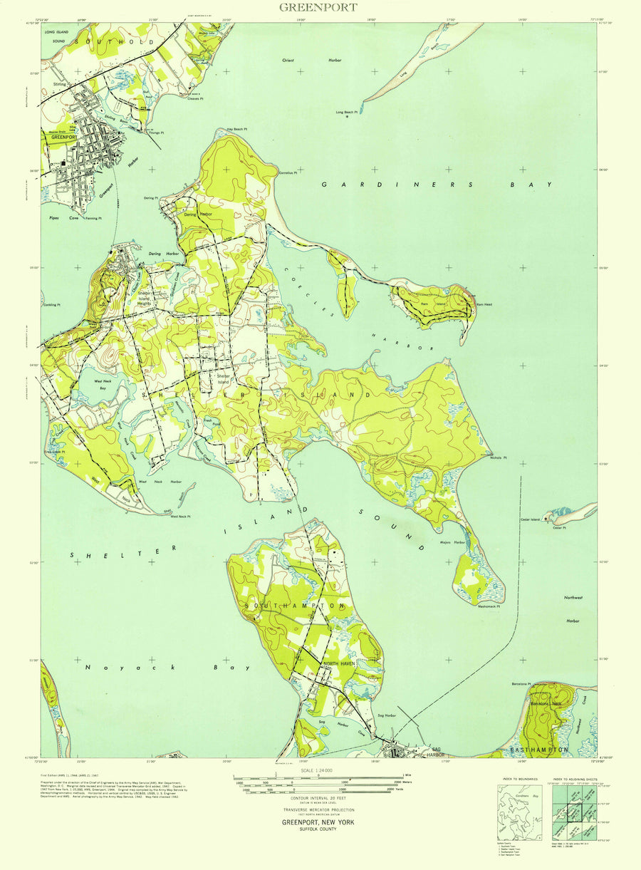 Greenport Map - 1947