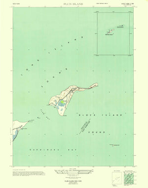 Plum Island (NY) Map - 1947