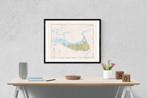 Nantucket Map 1971 - Nautical Chart Print - Paper | Canvas | Metal