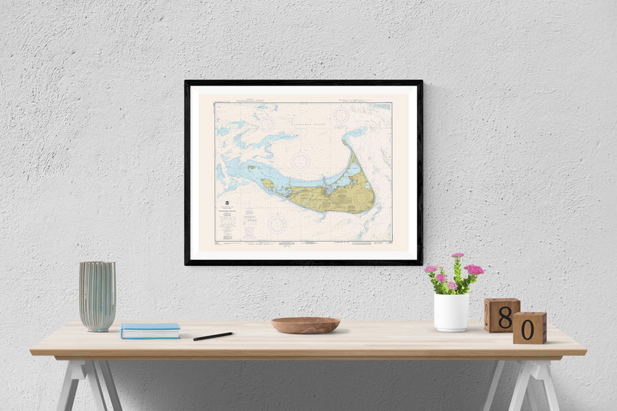 Nantucket Map 1971 - Nautical Chart Print - Paper | Canvas | Metal