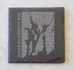 Narragansett Bay Coaster Set (Slate or Leatherette)