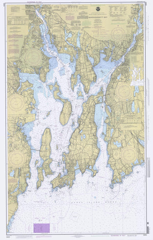Narragensett Bay Map - 1997 - Nautical Chart Print - Paper | Canvas | Metal