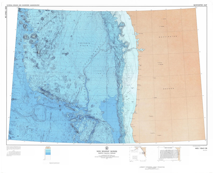 North Pacific Bathymetric Map