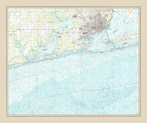 Orange Beach (AL) & Pensacola Nautical Chart Sherpa Fleece Blanket