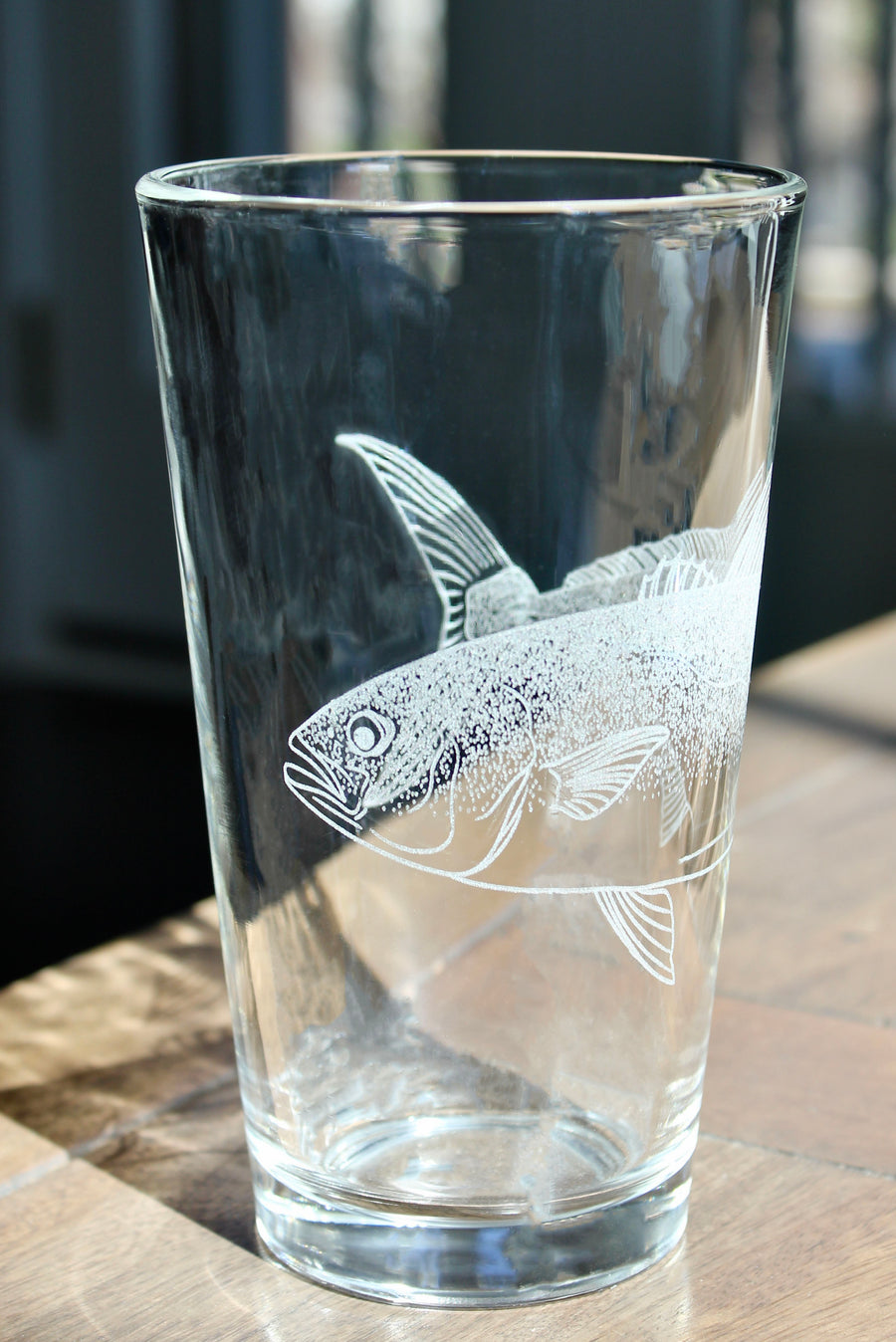 Pacific Yellowtail Engraved Glasses