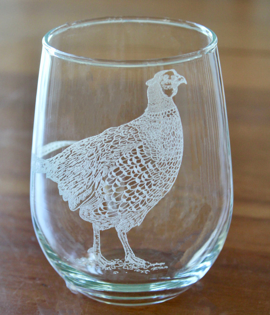 Pheasant Engraved Glasses
