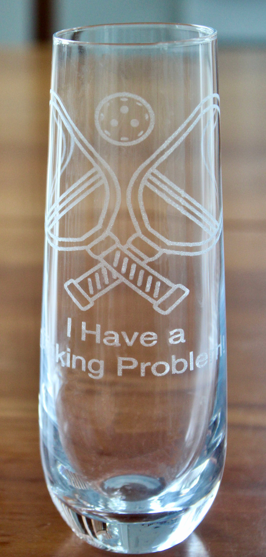 Pickleball Engraved Glasses - "I Have a Dinking Problem"