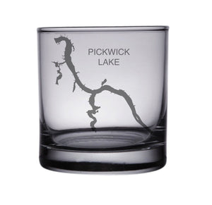 Pickwick Lake (AL) Engraved Map Glasses