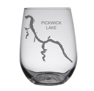 Pickwick Lake (AL) Engraved Map Glasses