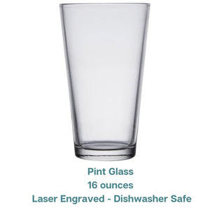 Donner Lake (CA) Map Engraved Glasses