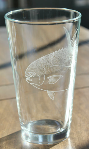 Pompano Engraved Glasses