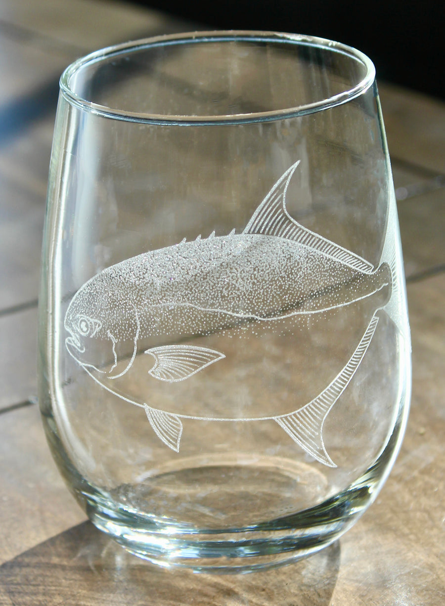 Pompano Engraved Glasses