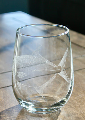 Pompano Engraved Glasses