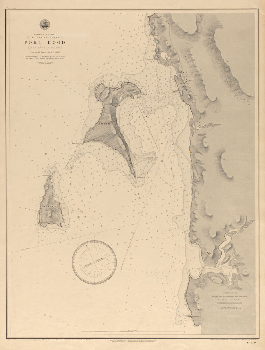 Port Hood - Cape Breton Island Map - 1847
