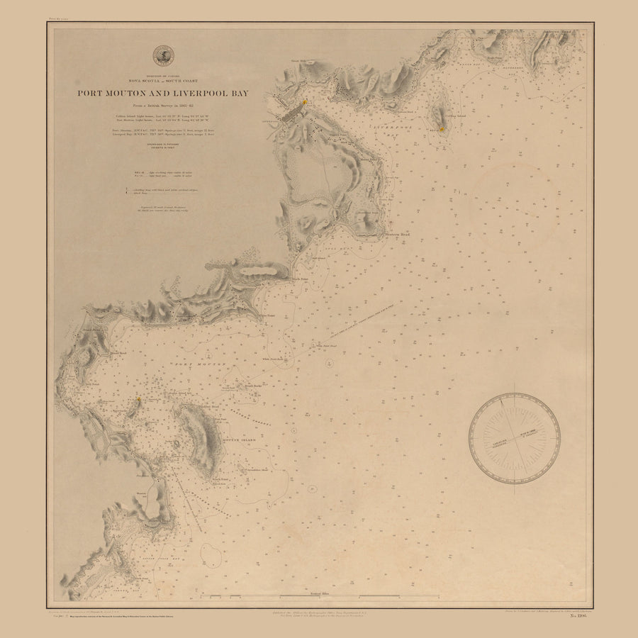 Port Mouton & Liverpool Bay - Nova Scotia Map - 1861