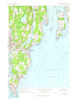 Narragansett Pier (RI) Map - 1957