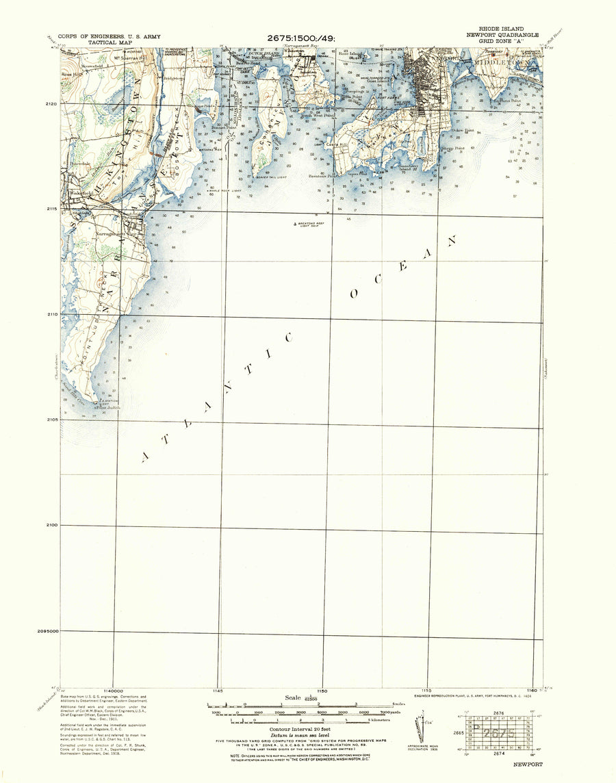 Newport (RI) Map 1935