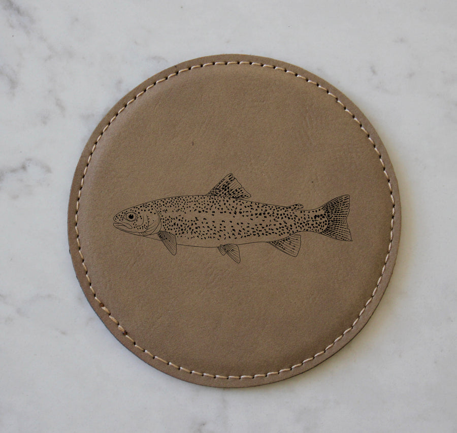 Rainbow Trout Coaster Set (Slate or Leatherette)