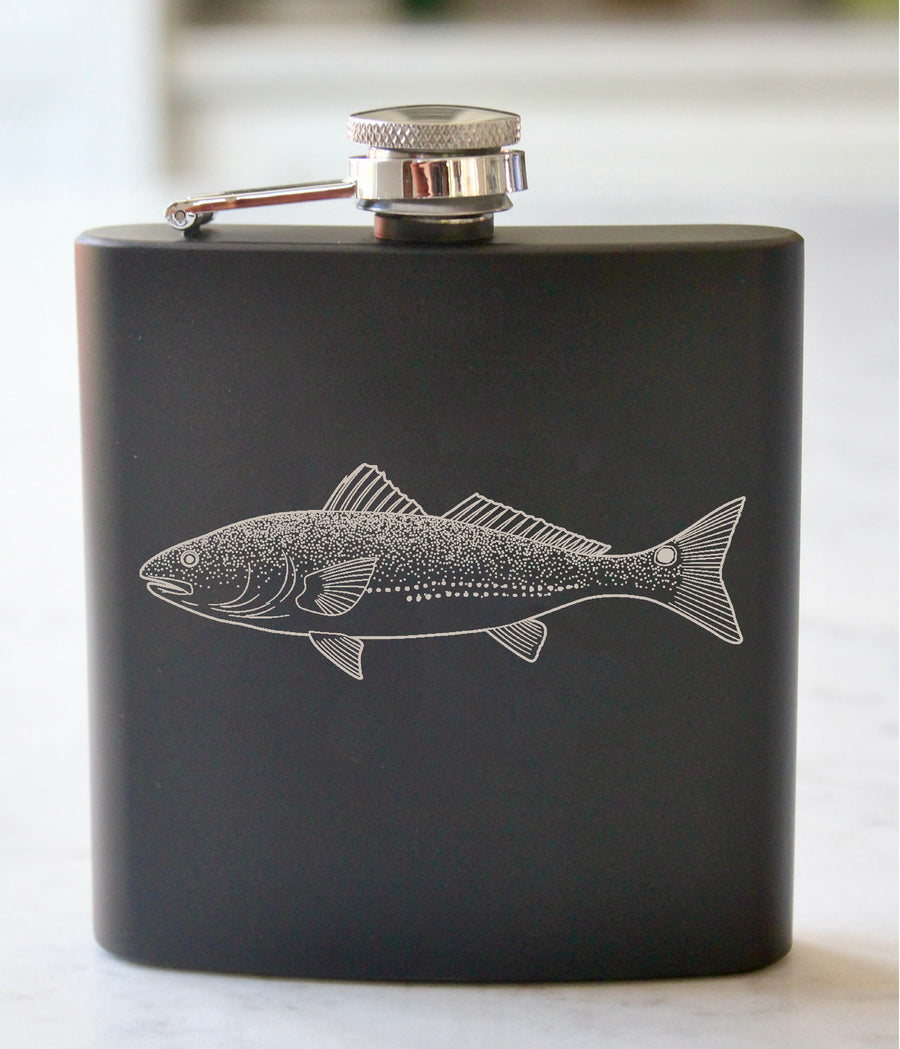 Redfish Engraved Stainless Steel Flask - 6 oz.