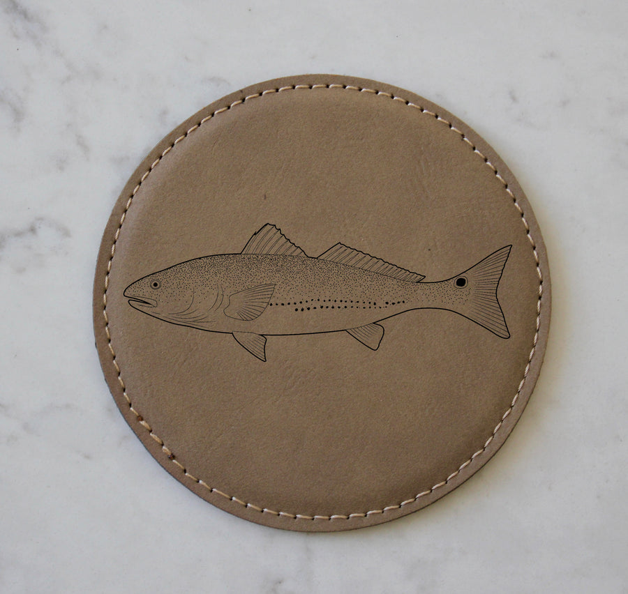 Redfish Coaster Set (Slate or Leatherette)