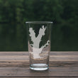 Load image into Gallery viewer, Rend Lake (IL) Map Engraved Glasses
